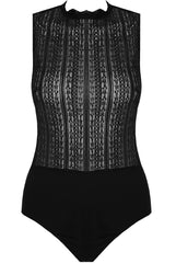 Black Netted Bodysuit