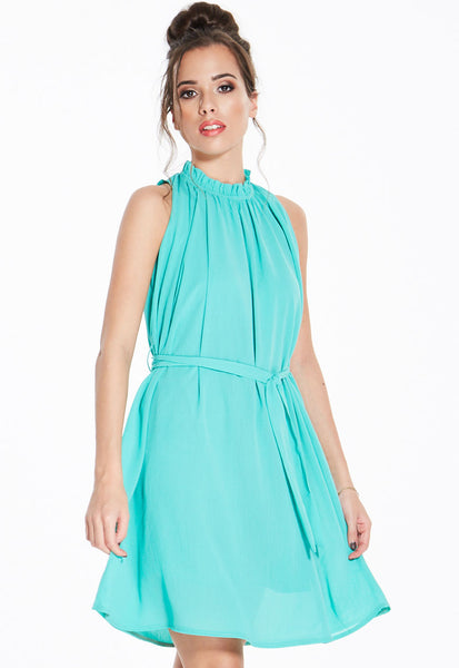 Aqua Grecian Dress