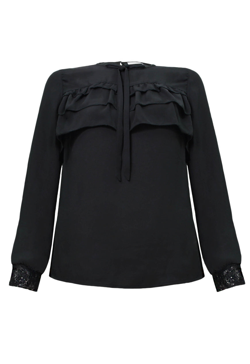 FRONT FRILL BLOUSE