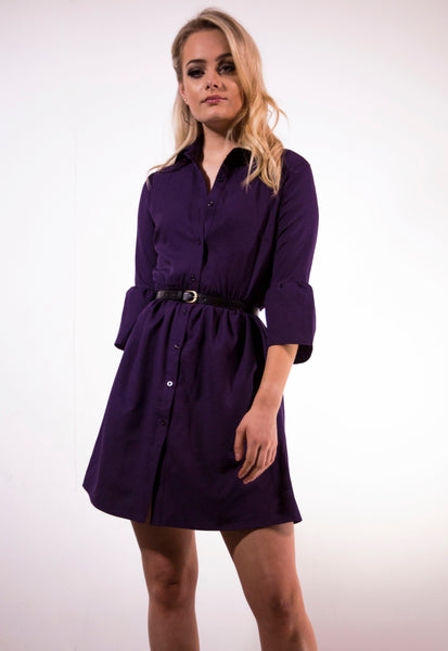 Purple Shirt Dress