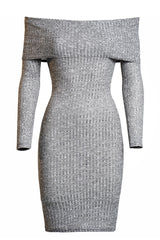 Grey Ribbed Dress