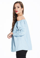 Chambray Off shoulder Top